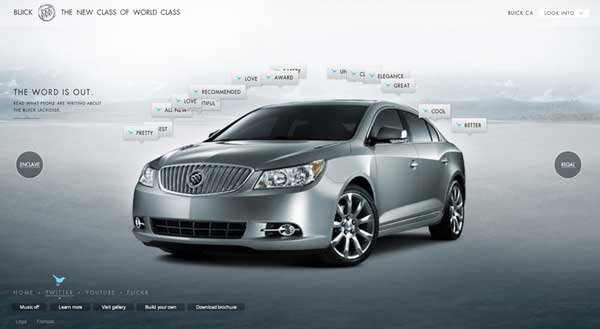 Image from the new interactive campaign for Buick